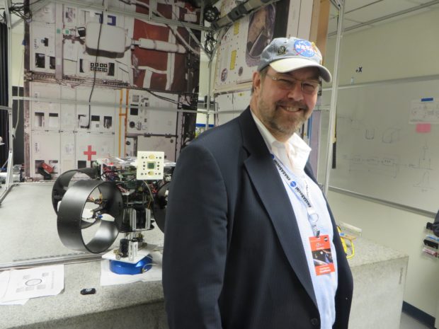 Dan in the Spheres Lab. #NASASocial