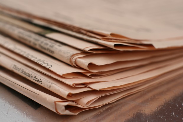 Pile of newspaper
