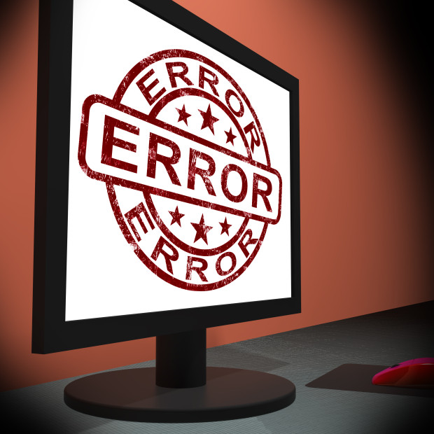 Error On Monitor Showing Mistakes