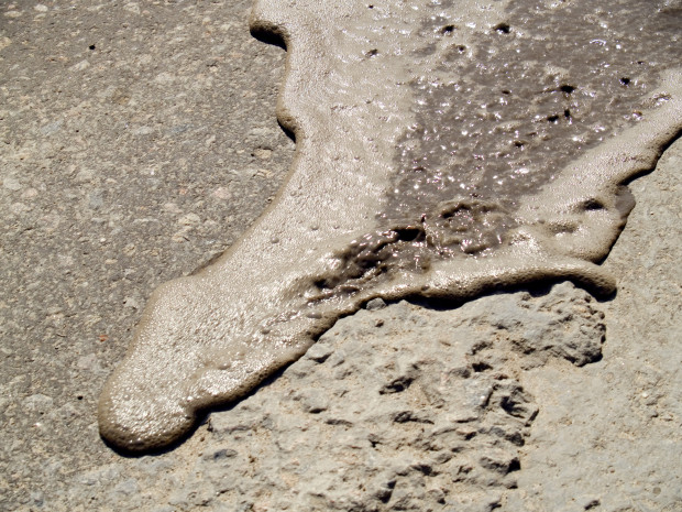 Keystone pipeline post illustration oil on rock