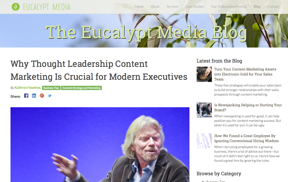 Eucalyptus Media Thought Leadership