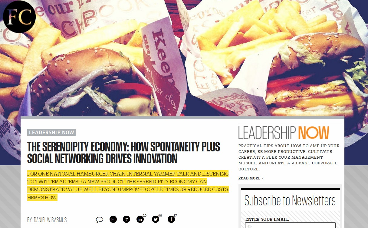 The Serendipity Economy How Spontaneity Plus Social Networking Drives